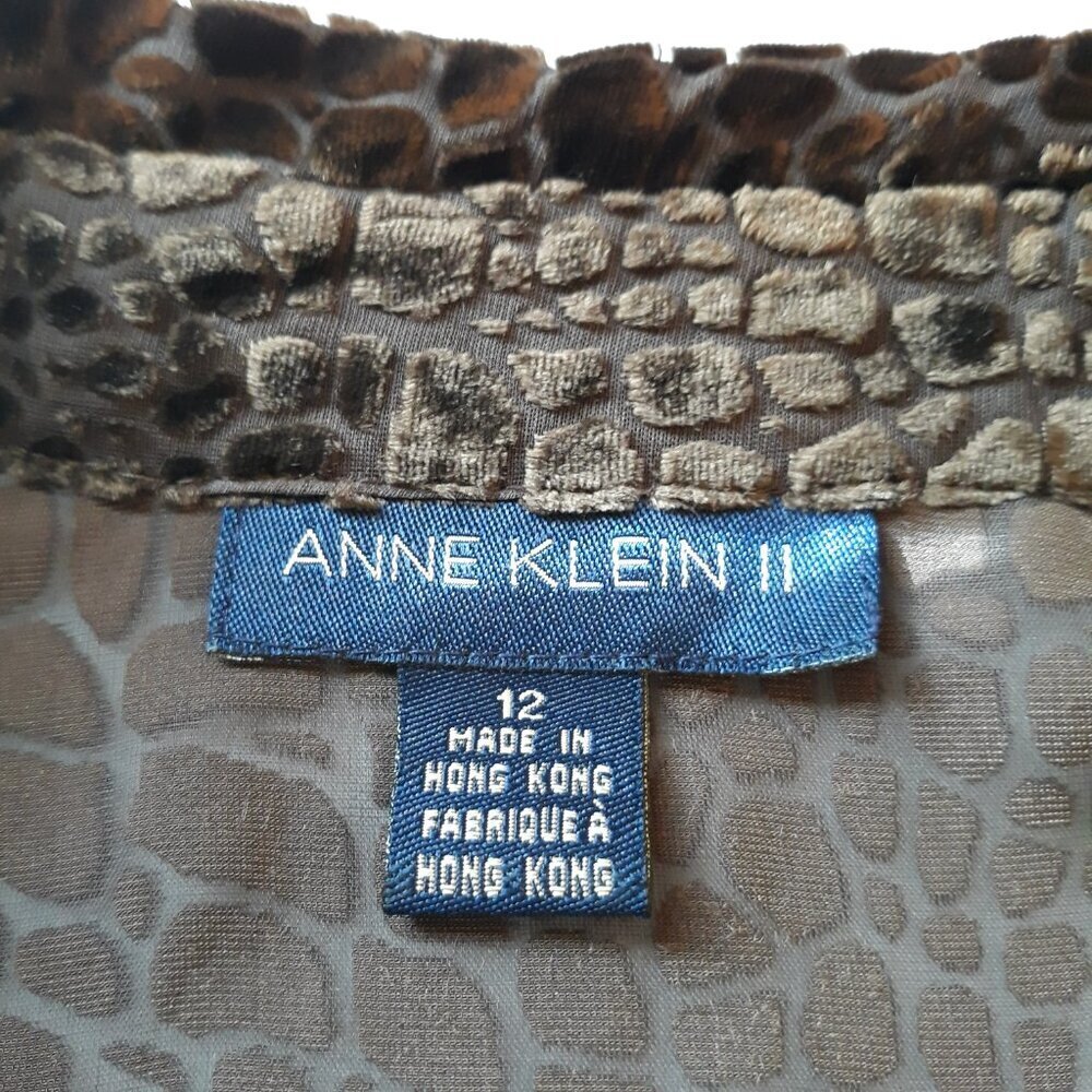 Chocolate Brown Velvet Burnout Button Up Crocodile Print - Picture 5 of 7